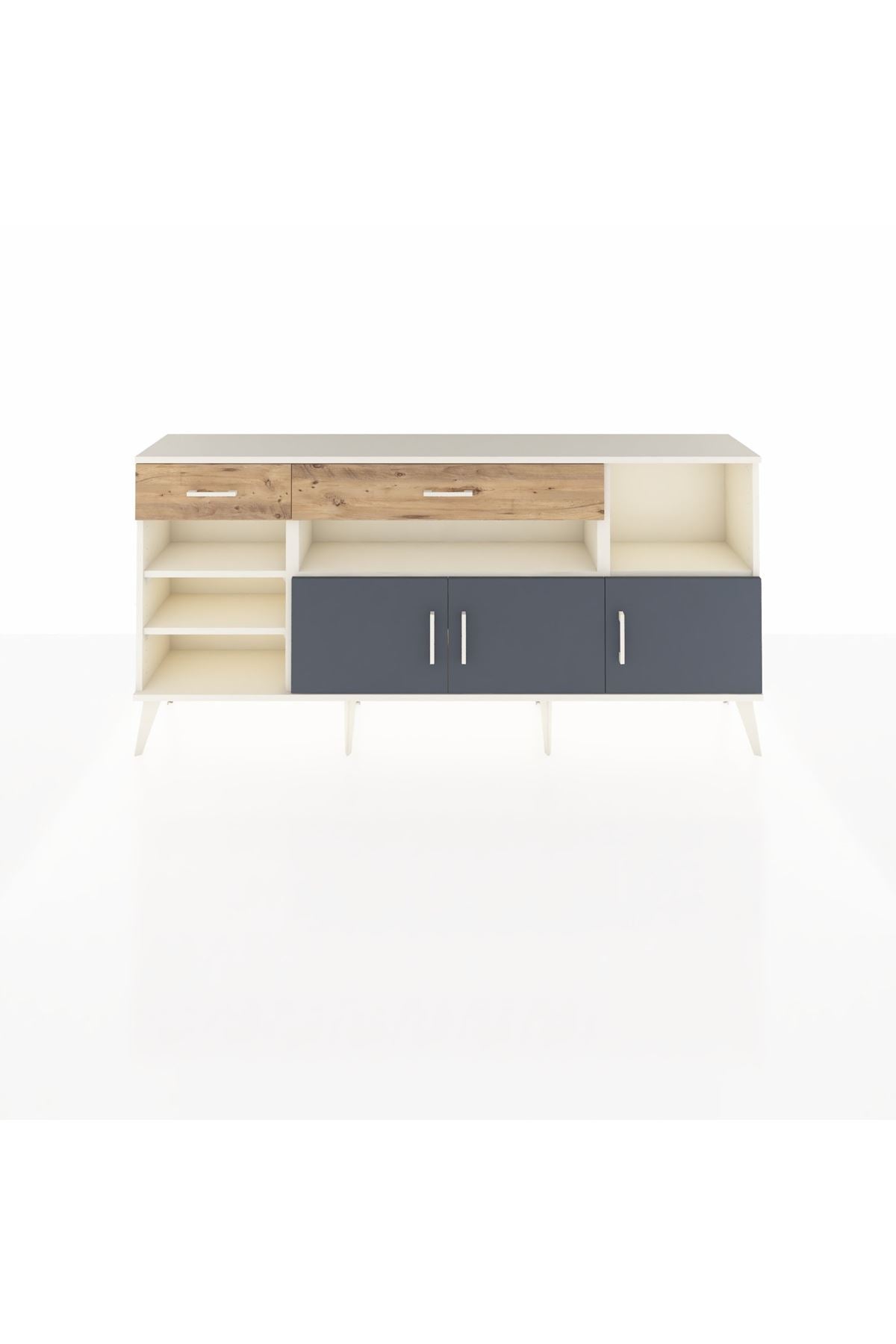 Arges Konsol 5 Raflı 2 Çekmeceli 3 Kapaklı 176x30x83 - S148M013V09A
