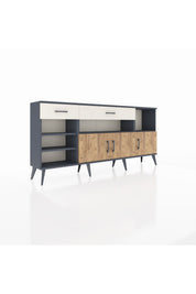 Arges Konsol 5 Raflı 2 Çekmeceli 3 Kapaklı 176x30x83 - S148M013V10A