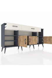Arges Konsol 5 Raflı 2 Çekmeceli 3 Kapaklı 176x30x83 - S148M013V10A