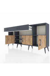 Arges Konsol 5 Raflı 2 Çekmeceli 3 Kapaklı 176x30x83 - S148M013V11A