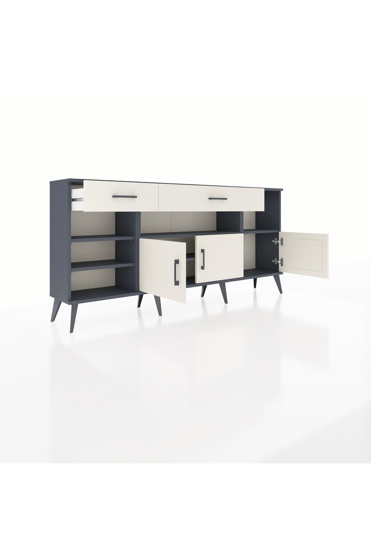 Arges Konsol 5 Raflı 2 Çekmeceli 3 Kapaklı 176x30x83 - S148M013V13A