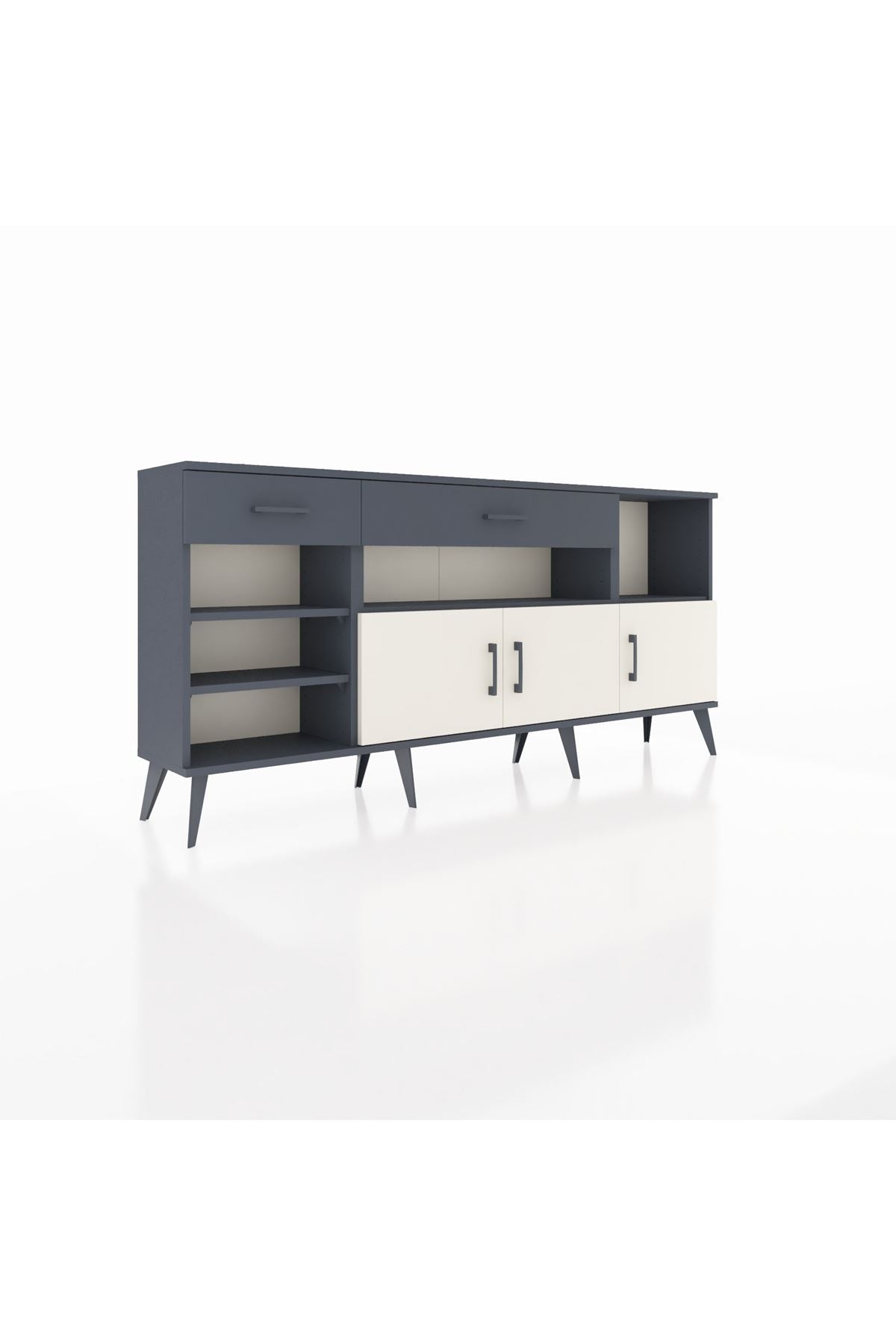 Arges Konsol 5 Raflı 2 Çekmeceli 3 Kapaklı 176x30x83 - S148M013V14A