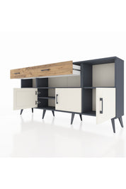 Arges Konsol 5 Raflı 2 Çekmeceli 3 Kapaklı 176x30x83 - S148M013V15A