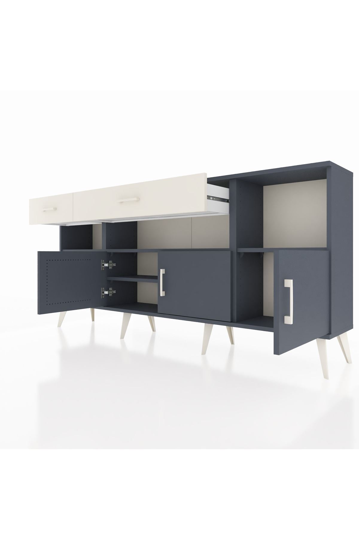 Arges Konsol 5 Raflı 2 Çekmeceli 3 Kapaklı 176x30x83 - S148M013V16A