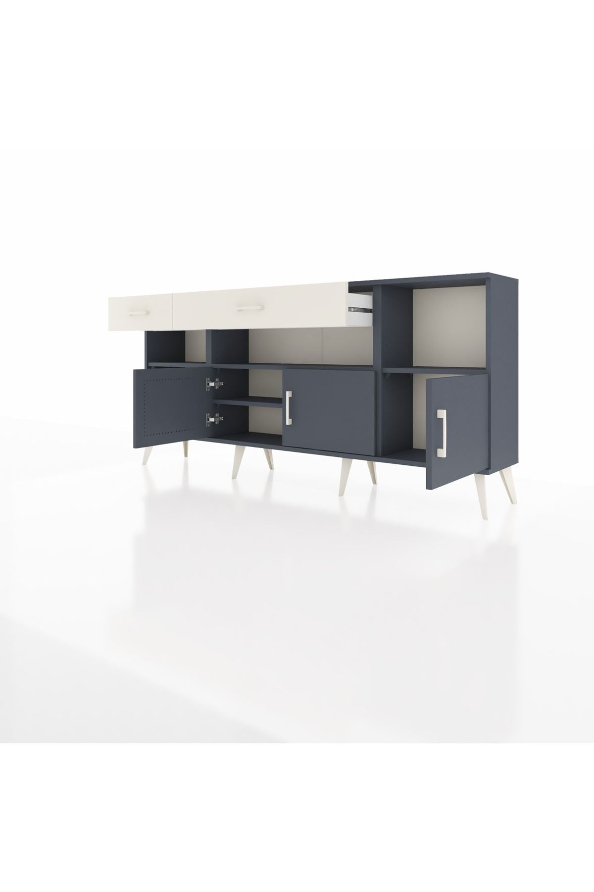 Arges Konsol 5 Raflı 2 Çekmeceli 3 Kapaklı 176x30x83 - S148M013V16A