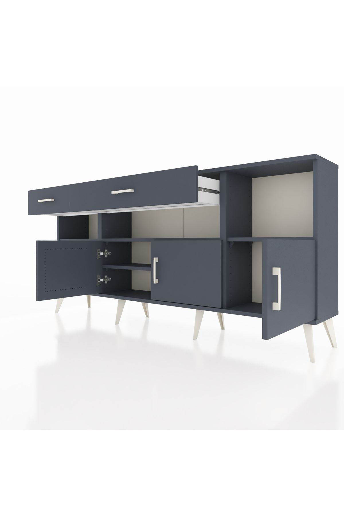 Arges Konsol 5 Raflı 2 Çekmeceli 3 Kapaklı 176x30x83 - S148M013V17A