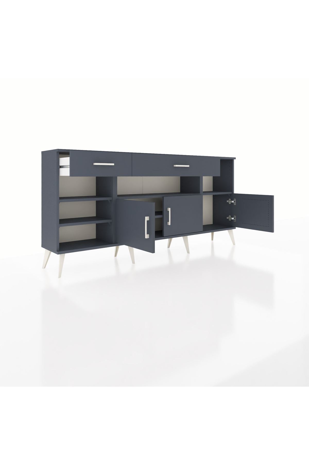 Arges Konsol 5 Raflı 2 Çekmeceli 3 Kapaklı 176x30x83 - S148M013V17A