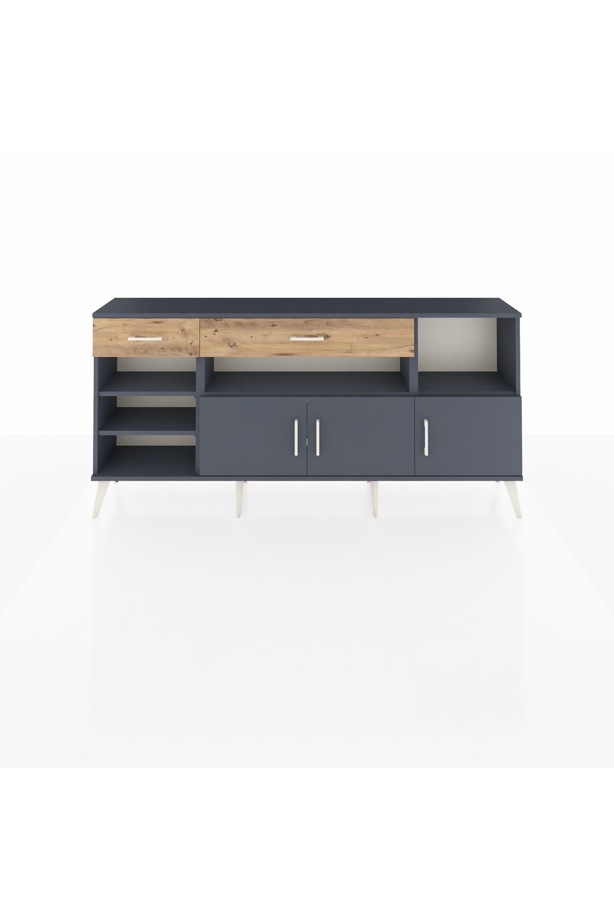 Arges Konsol 5 Raflı 2 Çekmeceli 3 Kapaklı 176x30x83 - S148M013V18A