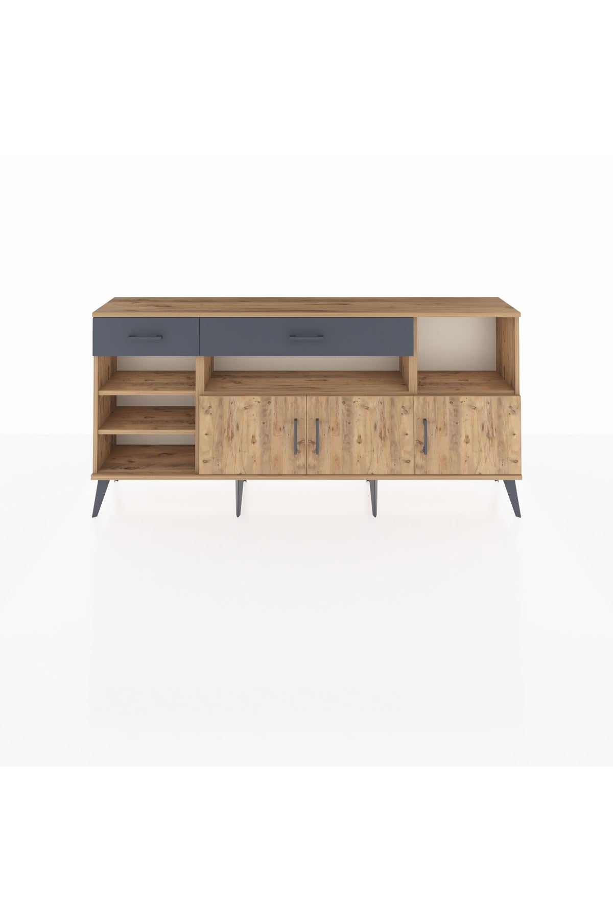 Arges Konsol 5 Raflı 2 Çekmeceli 3 Kapaklı 176x30x83 - S148M013V20A