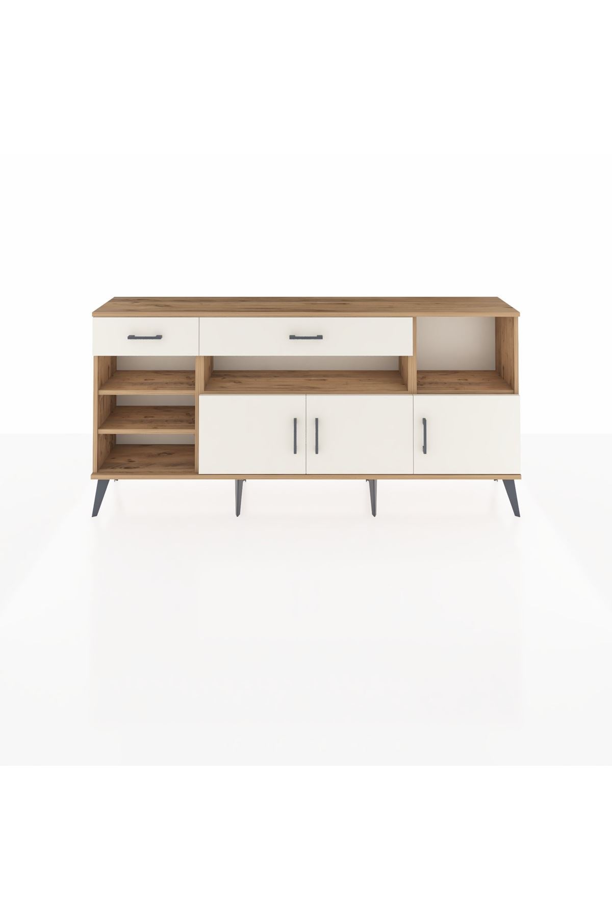 Arges Konsol 5 Raflı 2 Çekmeceli 3 Kapaklı 176x30x83 - S148M013V22A
