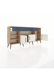 Arges Konsol 5 Raflı 2 Çekmeceli 3 Kapaklı 176x30x83 - S148M013V23A