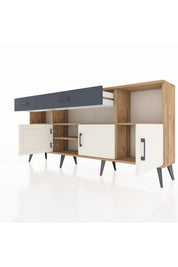 Arges Konsol 5 Raflı 2 Çekmeceli 3 Kapaklı 176x30x83 - S148M013V23A