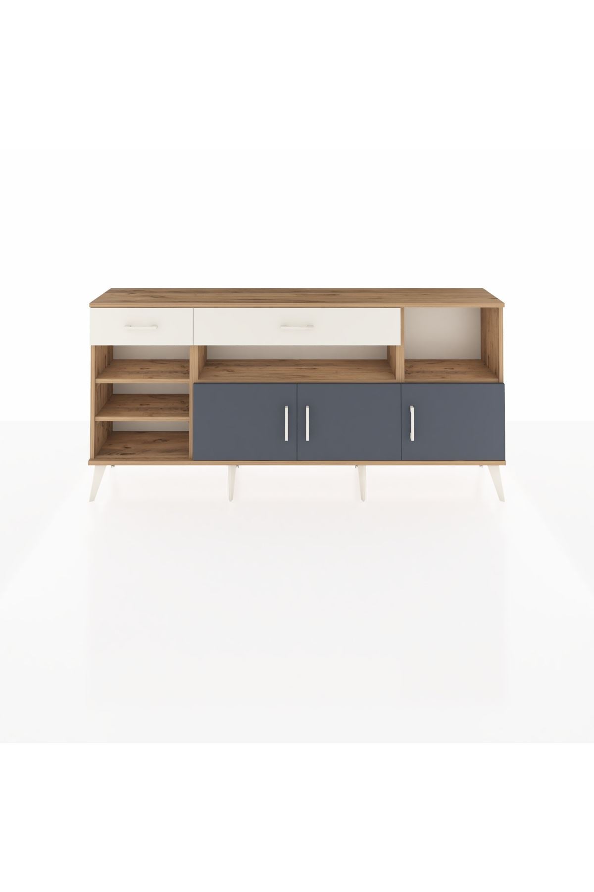 Arges Konsol 5 Raflı 2 Çekmeceli 3 Kapaklı 176x30x83 - S148M013V25A