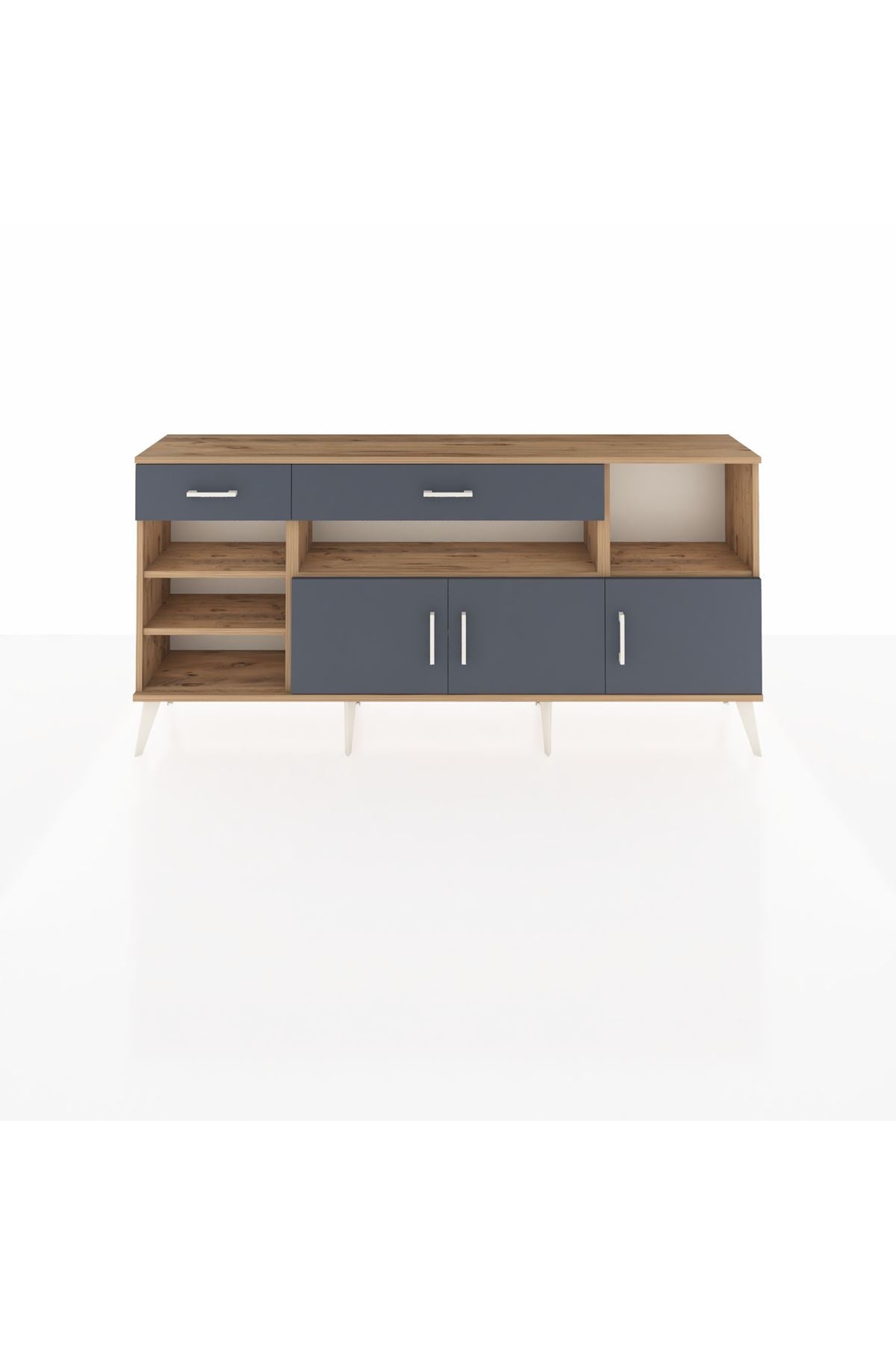 Arges Konsol 5 Raflı 2 Çekmeceli 3 Kapaklı 176x30x83 - S148M013V26A