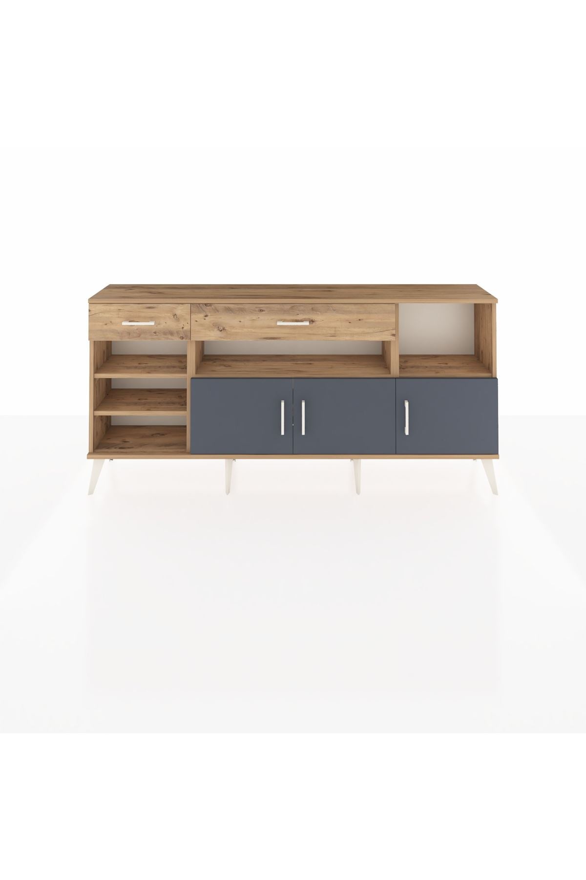 Arges Konsol 5 Raflı 2 Çekmeceli 3 Kapaklı 176x30x83 - S148M013V27A