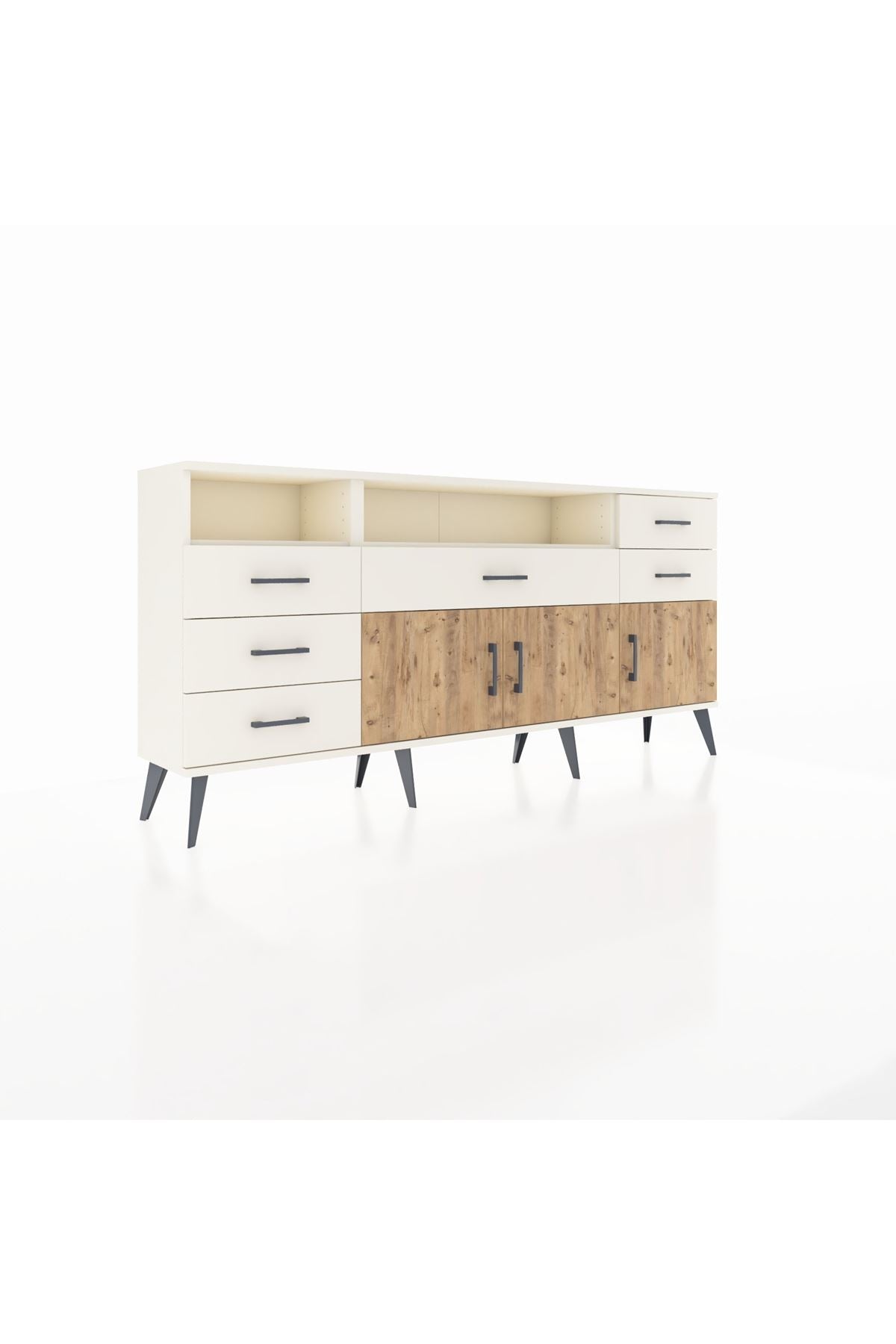 Arges Konsol 3 Raflı 6 Çekmeceli 3 Kapaklı 176x30x83 - S148M014V01A