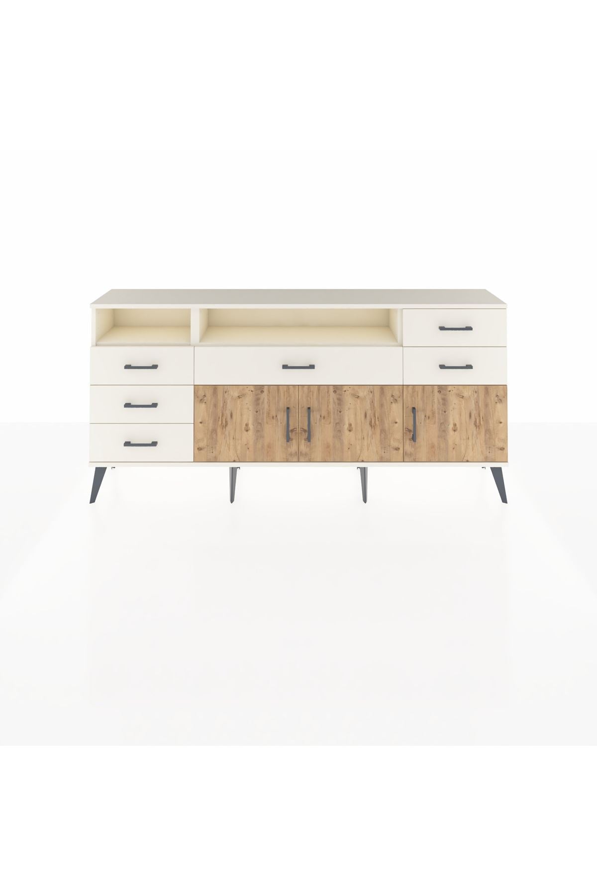 Arges Konsol 3 Raflı 6 Çekmeceli 3 Kapaklı 176x30x83 - S148M014V01A