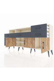 Arges Konsol 3 Raflı 6 Çekmeceli 3 Kapaklı 176x30x83 - S148M014V02A