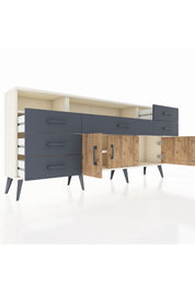 Arges Konsol 3 Raflı 6 Çekmeceli 3 Kapaklı 176x30x83 - S148M014V02A