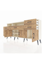 Arges Konsol 3 Raflı 6 Çekmeceli 3 Kapaklı 176x30x83 - S148M014V03A