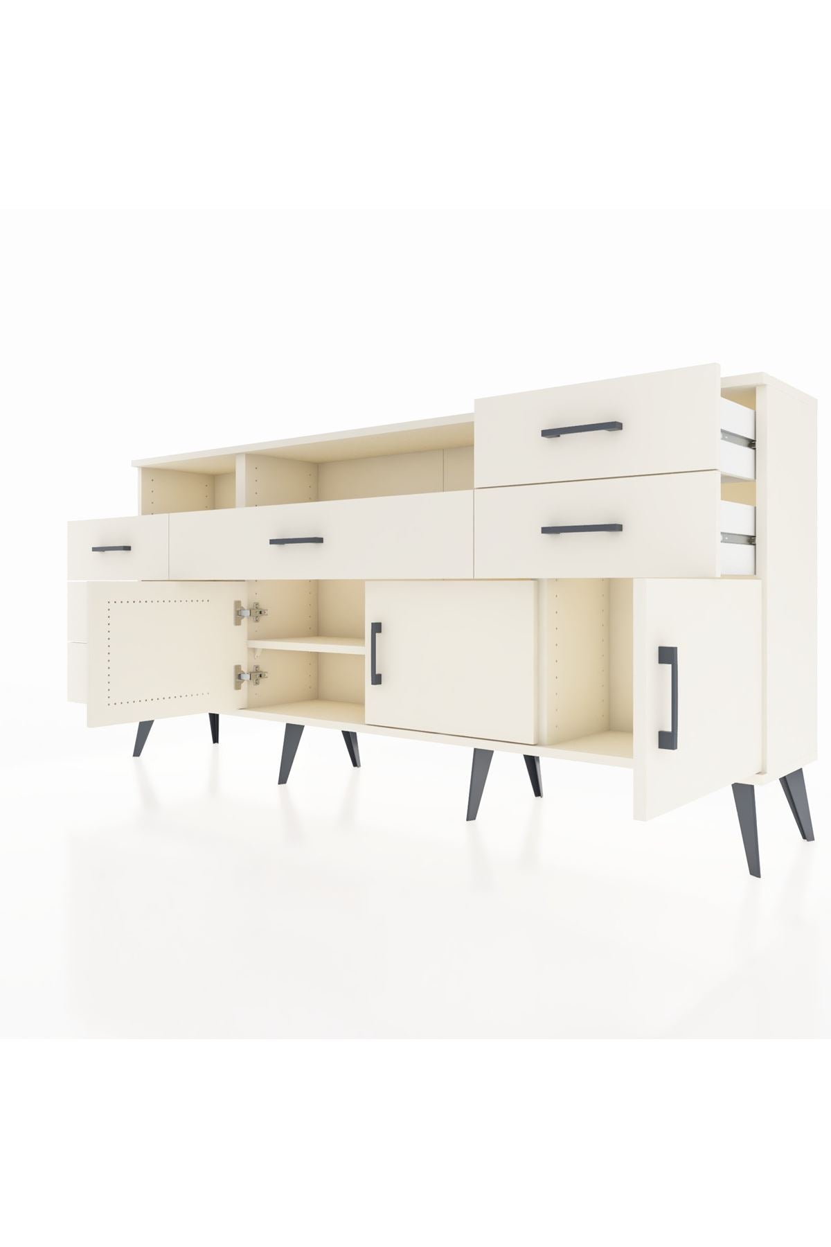 Arges Konsol 3 Raflı 6 Çekmeceli 3 Kapaklı 176x30x83 - S148M014V04A