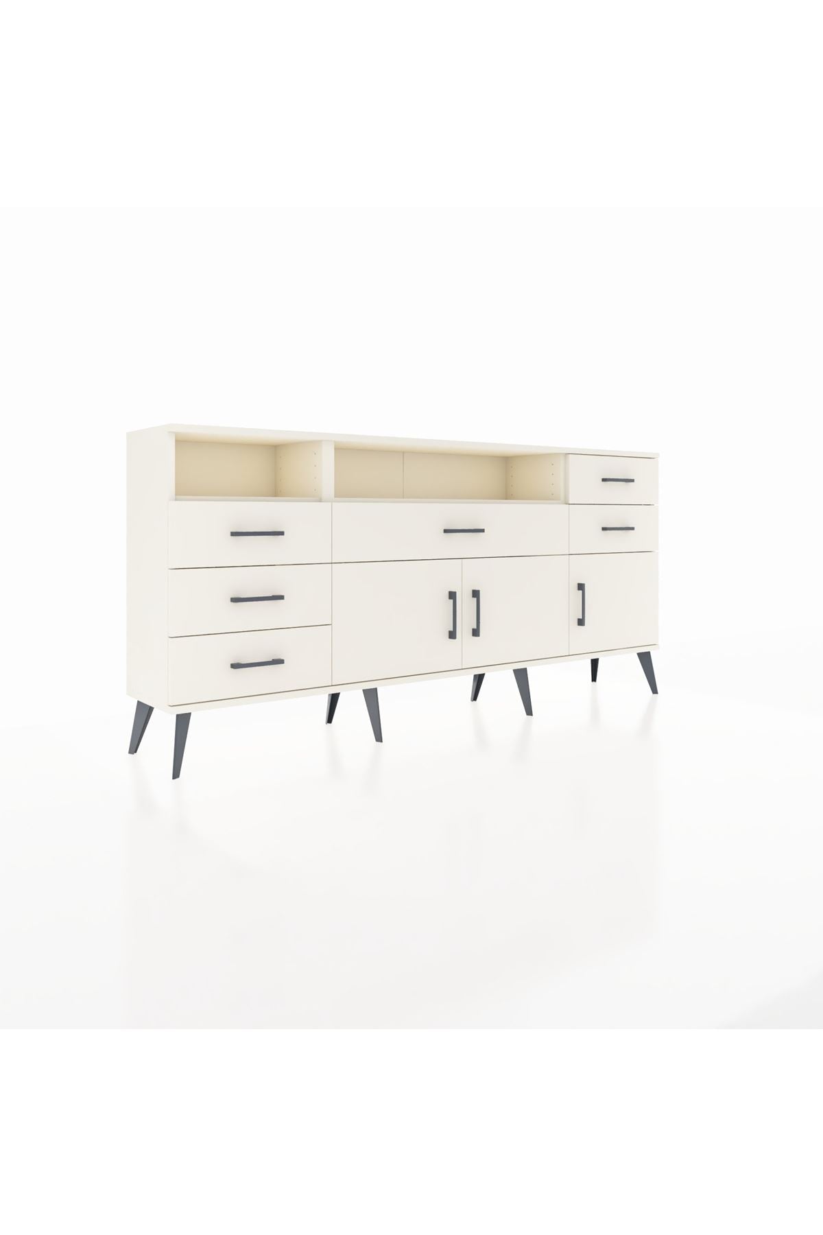 Arges Konsol 3 Raflı 6 Çekmeceli 3 Kapaklı 176x30x83 - S148M014V04A