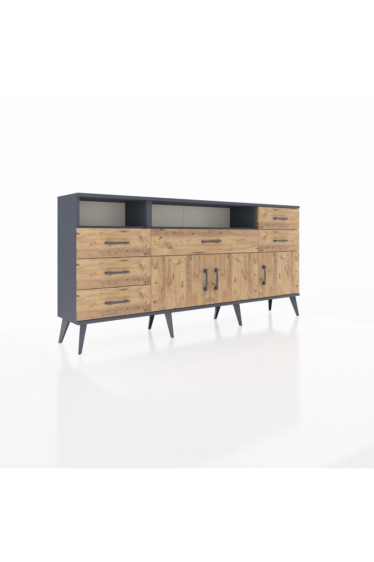 Arges Konsol 3 Raflı 6 Çekmeceli 3 Kapaklı 176x30x83 - S148M014V12A
