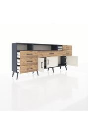 Arges Konsol 3 Raflı 6 Çekmeceli 3 Kapaklı 176x30x83 - S148M014V15A