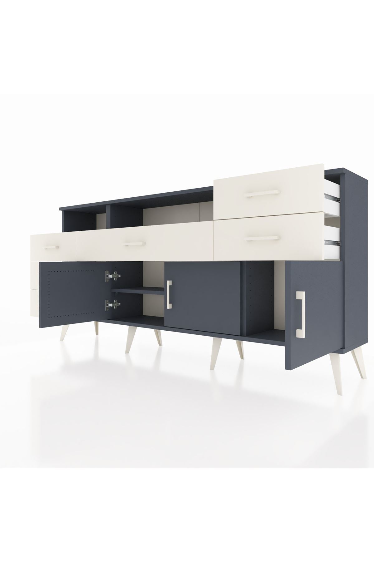 Arges Konsol 3 Raflı 6 Çekmeceli 3 Kapaklı 176x30x83 - S148M014V16A