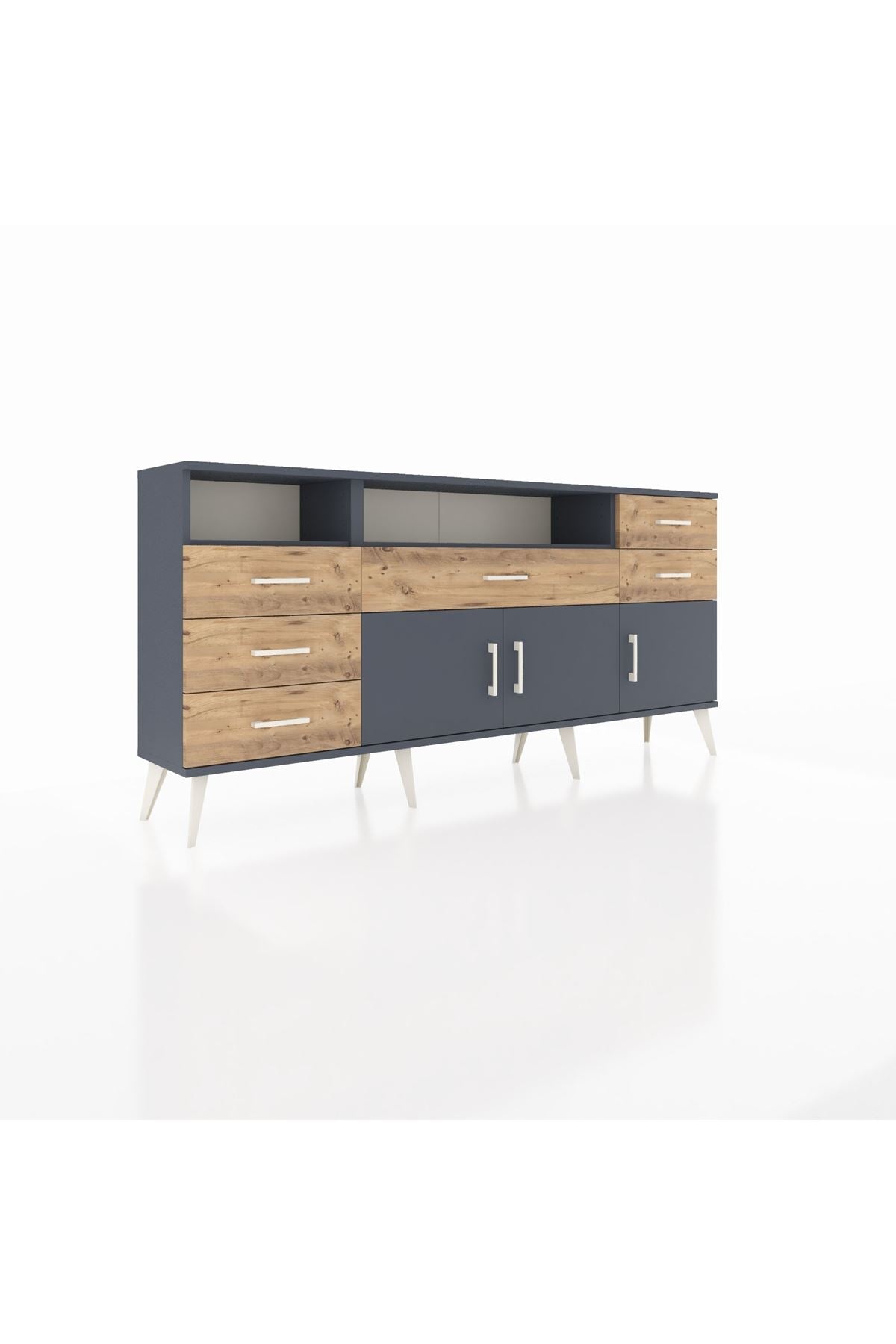 Arges Konsol 3 Raflı 6 Çekmeceli 3 Kapaklı 176x30x83 - S148M014V18A