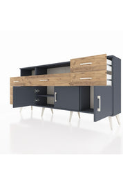 Arges Konsol 3 Raflı 6 Çekmeceli 3 Kapaklı 176x30x83 - S148M014V18A