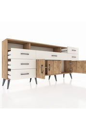 Arges Konsol 3 Raflı 6 Çekmeceli 3 Kapaklı 176x30x83 - S148M014V19A