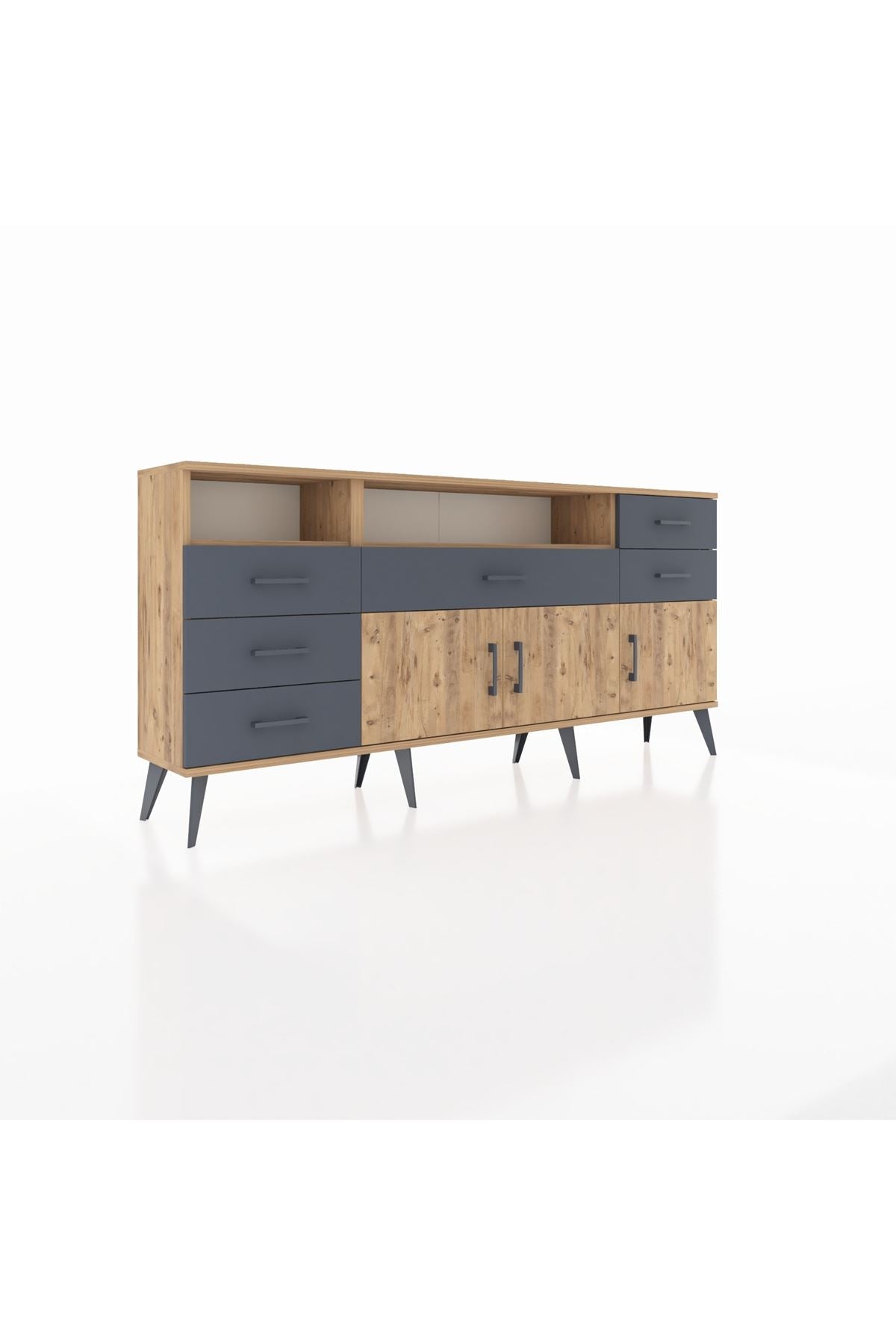 Arges Konsol 3 Raflı 6 Çekmeceli 3 Kapaklı 176x30x83 - S148M014V20A