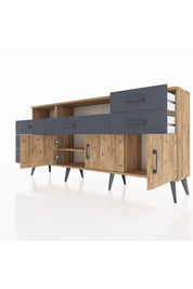 Arges Konsol 3 Raflı 6 Çekmeceli 3 Kapaklı 176x30x83 - S148M014V20A