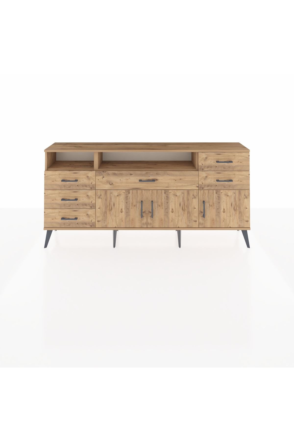 Arges Konsol 3 Raflı 6 Çekmeceli 3 Kapaklı 176x30x83 - S148M014V21A
