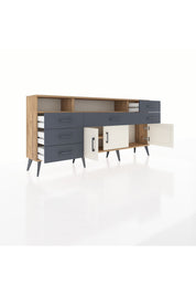 Arges Konsol 3 Raflı 6 Çekmeceli 3 Kapaklı 176x30x83 - S148M014V23A