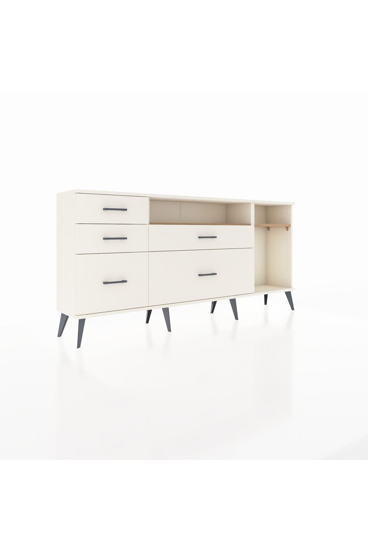 Arges Konsol 2 Raflı 5 Çekmeceli 176x30x83 - S148M015V01A