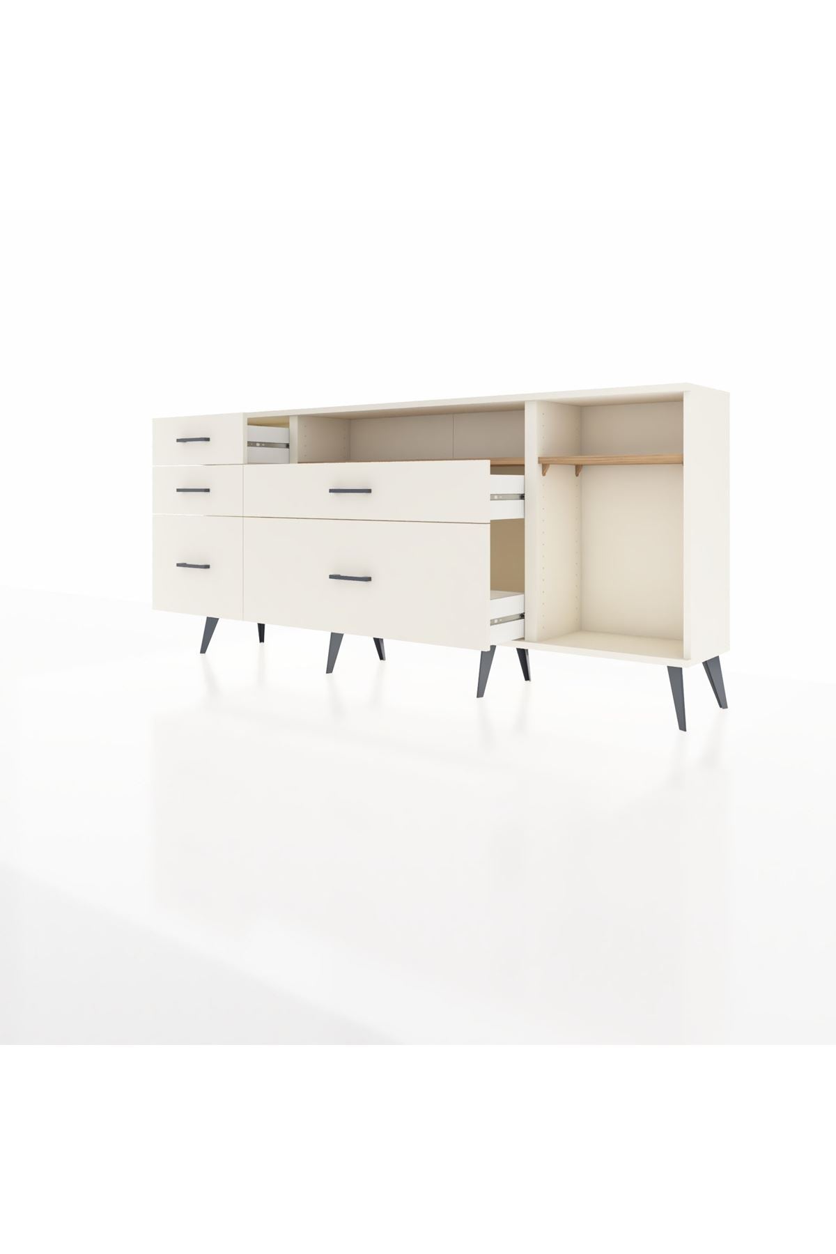 Arges Konsol 2 Raflı 5 Çekmeceli 176x30x83 - S148M015V01A