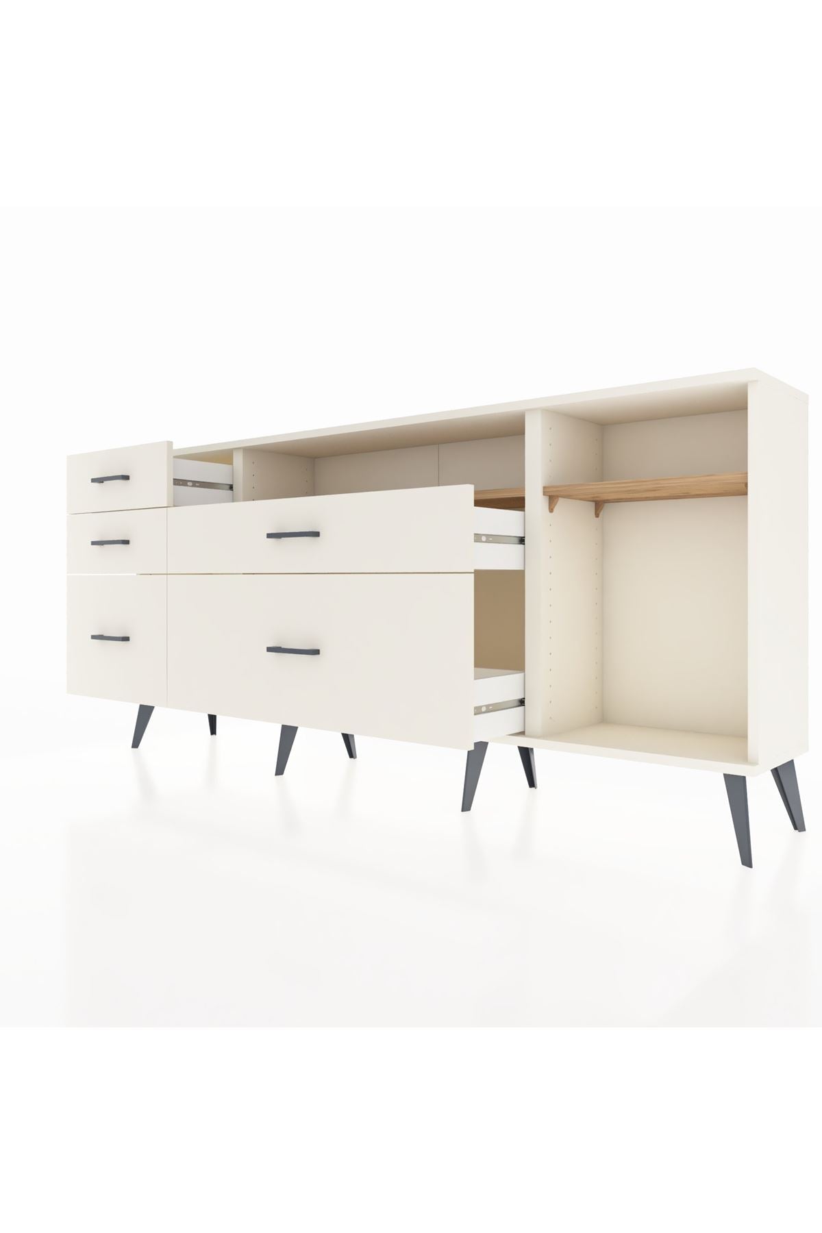 Arges Konsol 2 Raflı 5 Çekmeceli 176x30x83 - S148M015V01A