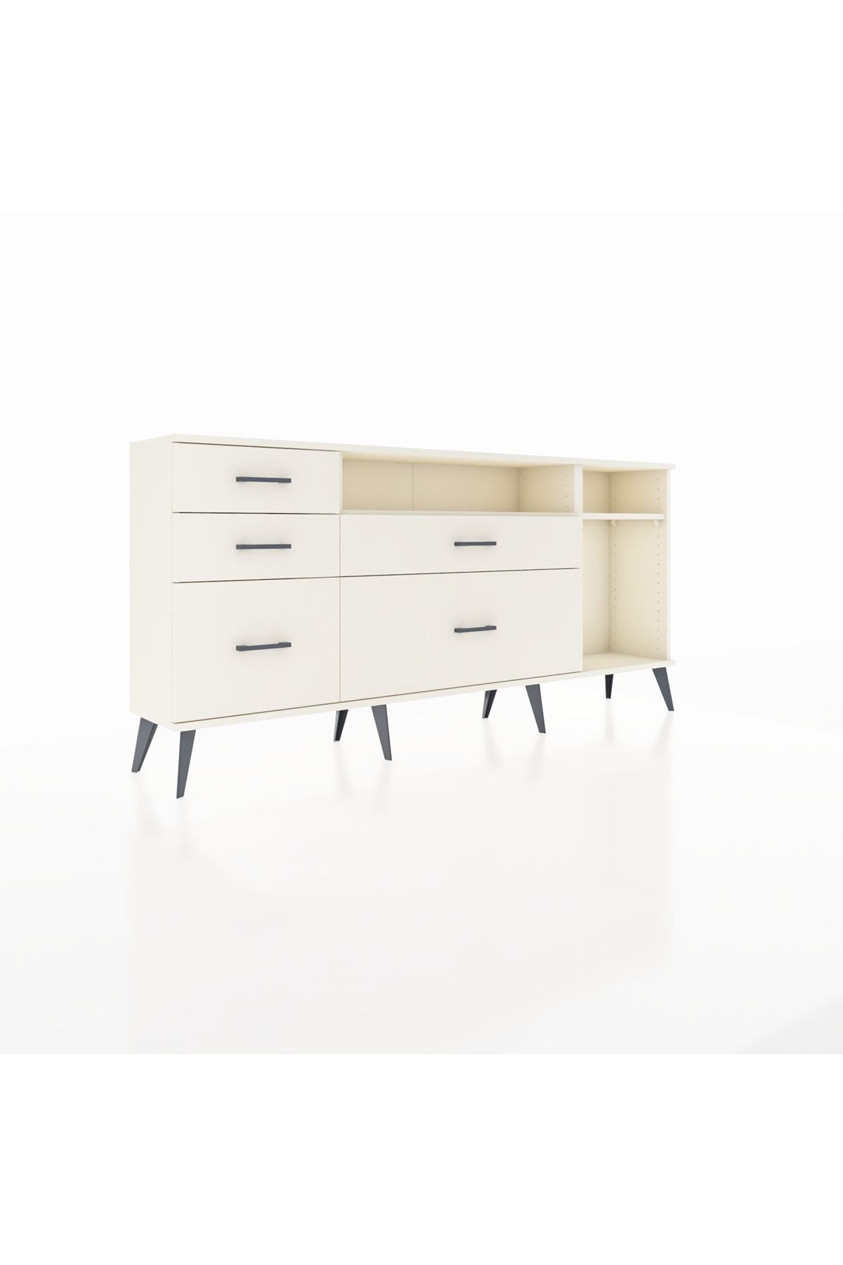 Arges Konsol 2 Raflı 5 Çekmeceli 176x30x83 - S148M015V04A