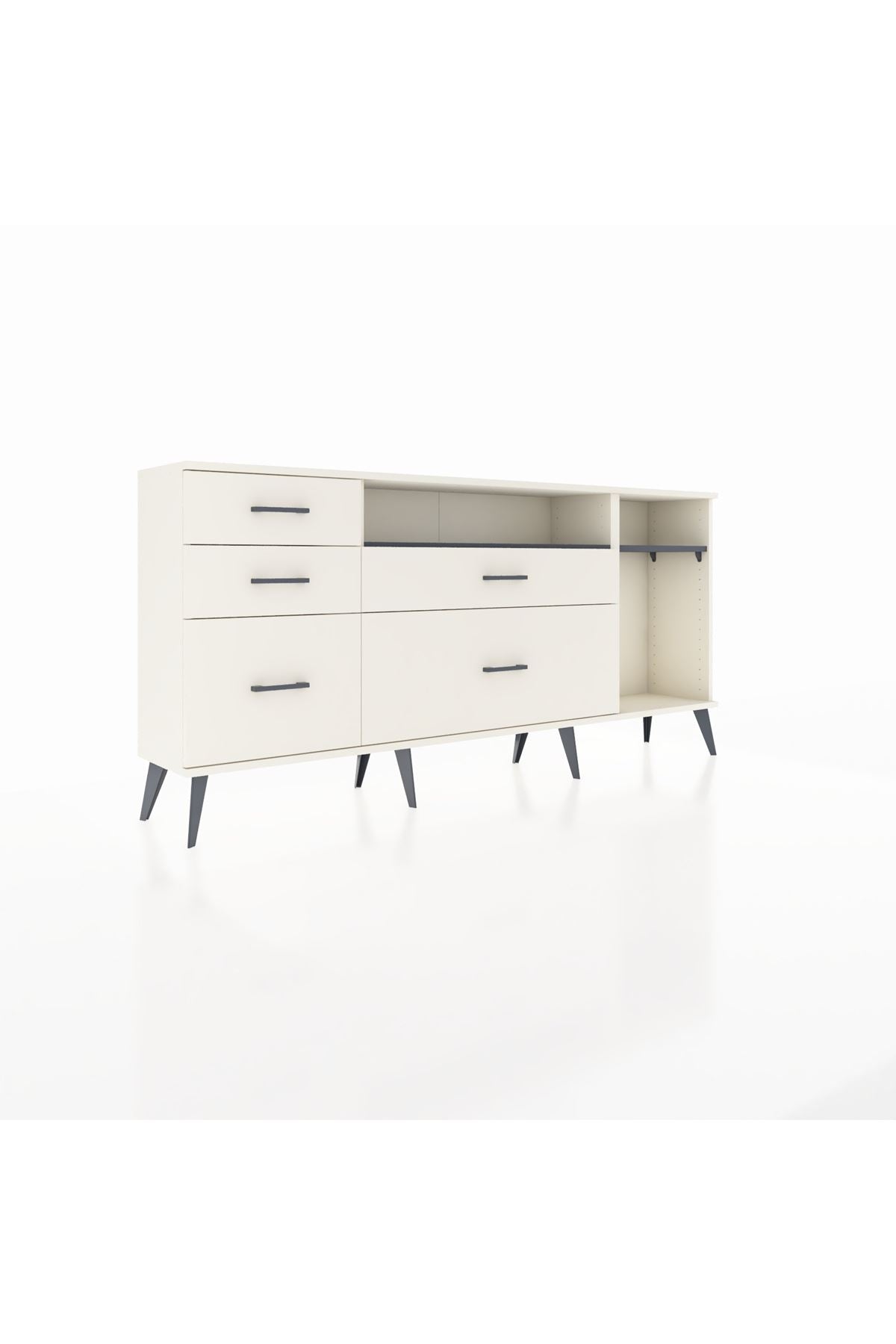 Arges Konsol 2 Raflı 5 Çekmeceli 176x30x83 - S148M015V07A