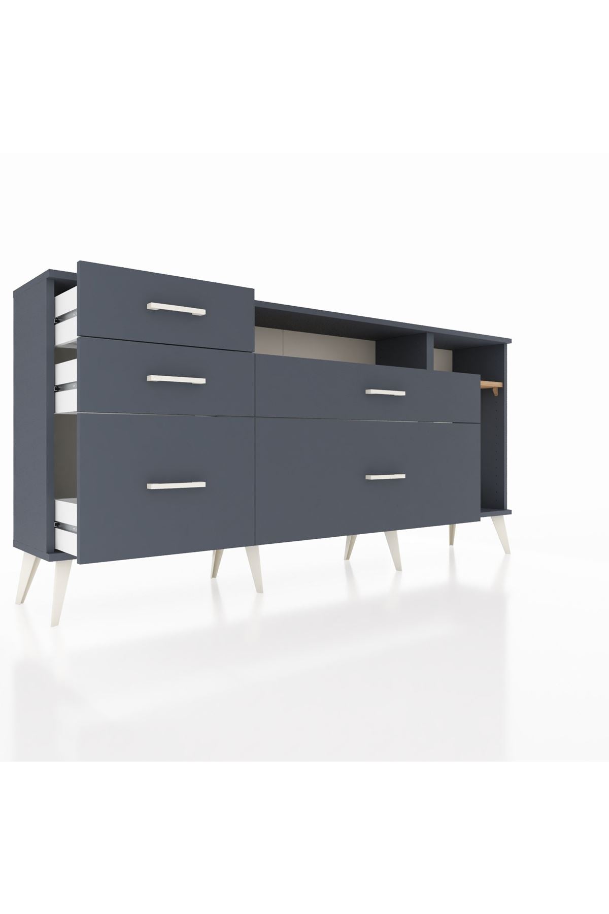 Arges Konsol 2 Raflı 5 Çekmeceli 176x30x83 - S148M015V11A