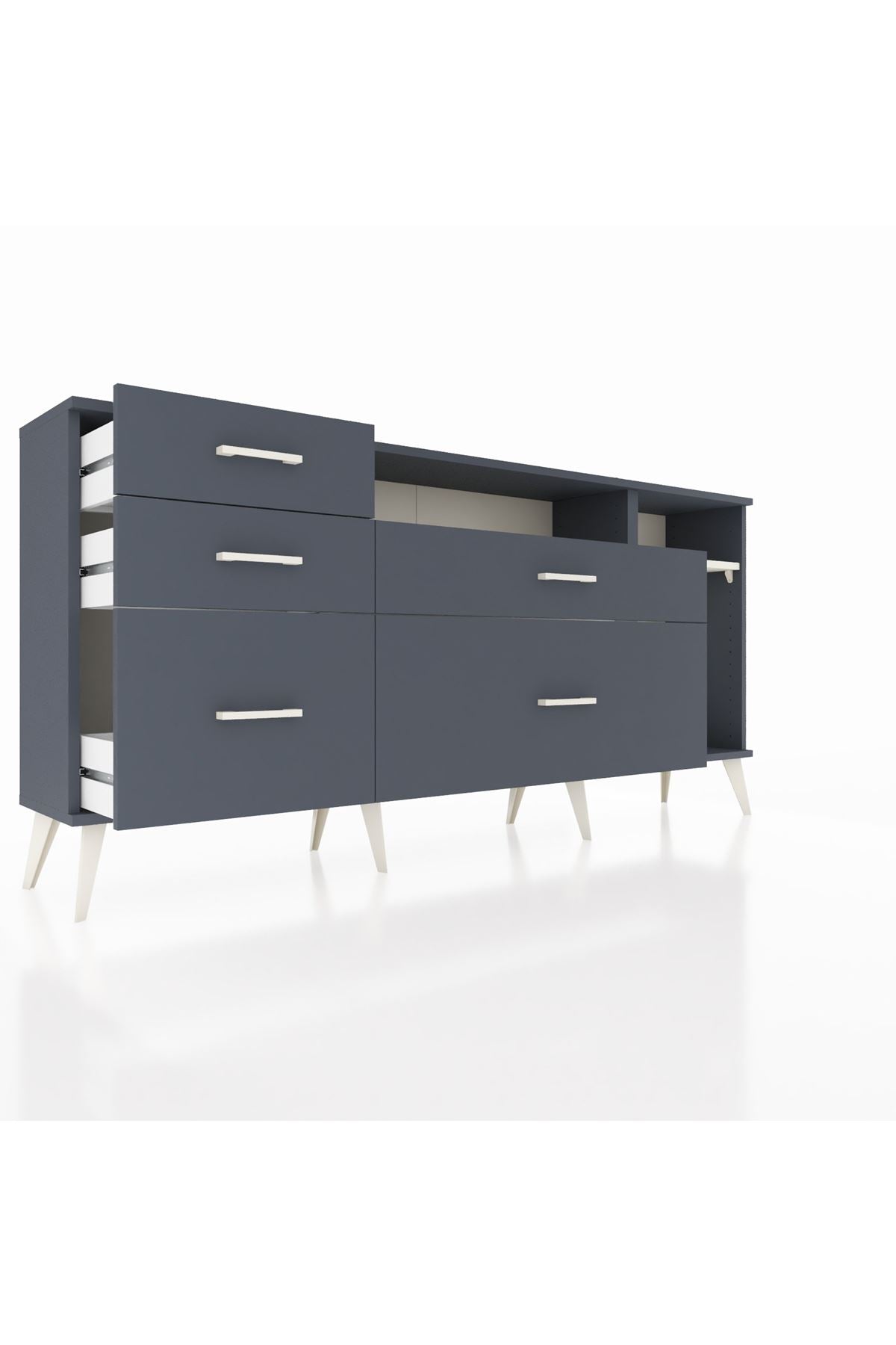 Arges Konsol 2 Raflı 5 Çekmeceli 176x30x83 - S148M015V14A