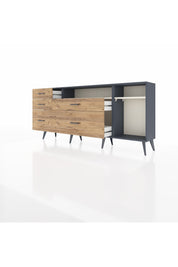 Arges Konsol 2 Raflı 5 Çekmeceli 176x30x83 - S148M015V15A