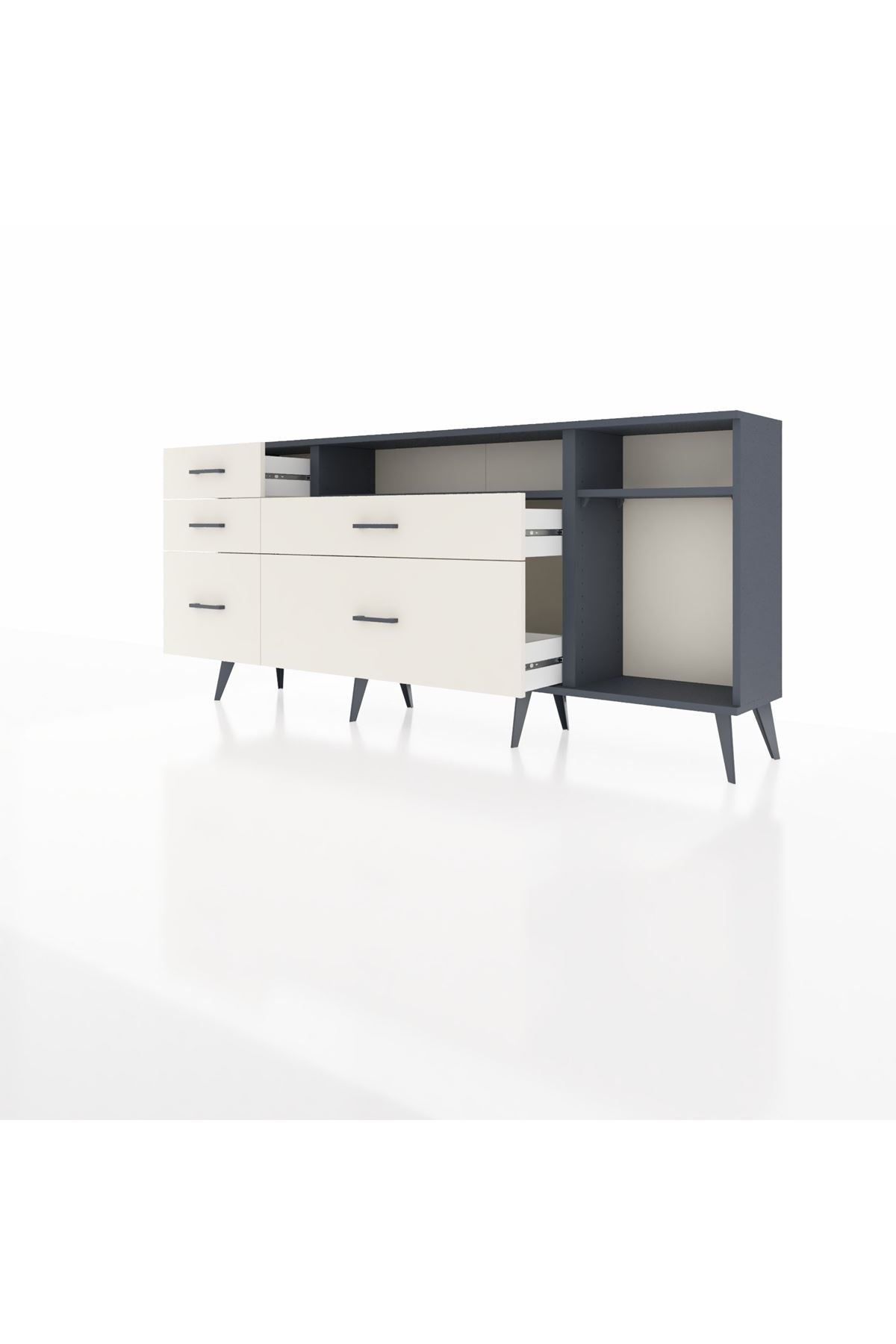 Arges Konsol 2 Raflı 5 Çekmeceli 176x30x83 - S148M015V16A