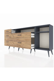 Arges Konsol 2 Raflı 5 Çekmeceli 176x30x83 - S148M015V18A