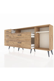 Arges Konsol 2 Raflı 5 Çekmeceli 176x30x83 - S148M015V24A