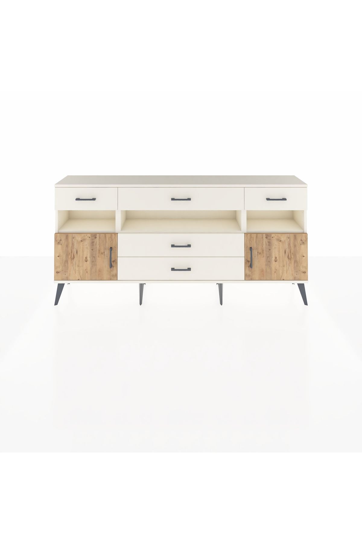 Arges Konsol 3 Raflı 5 Çekmeceli 2 Kapaklı 176x30x83 - S148M016V01A