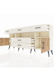 Arges Konsol 3 Raflı 5 Çekmeceli 2 Kapaklı 176x30x83 - S148M016V01A