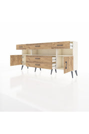 Arges Konsol 3 Raflı 5 Çekmeceli 2 Kapaklı 176x30x83 - S148M016V03A